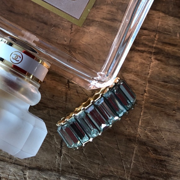 Pale Blue Baublebar size 9 Cocktail Ring - Picture 4 of 4